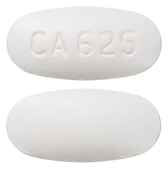 view of Amoxicillin Clavulanic Acid 500/125 (Mylan)